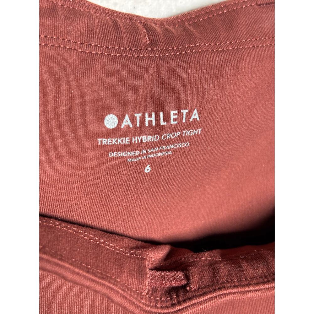Athleta‎ Trekkie Hybrid Crop Tight Womens Size 6 Cognac - Picture 6 of 9